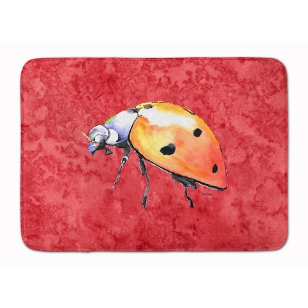 Carolines Treasures Lady Bug on Red Machine Washable Memory Foam Mat 8868RUG